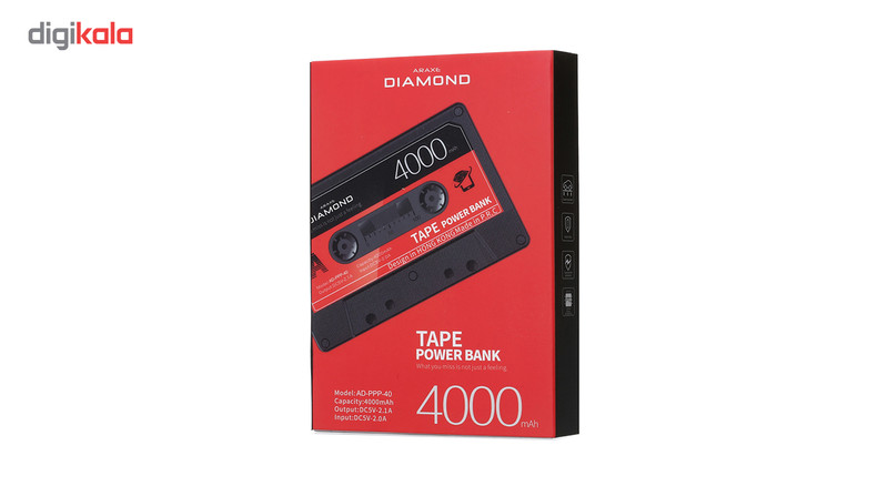 پاوربانک دیاموند مدل Tape ظرفیت 4000 میلی آمپر ساعت