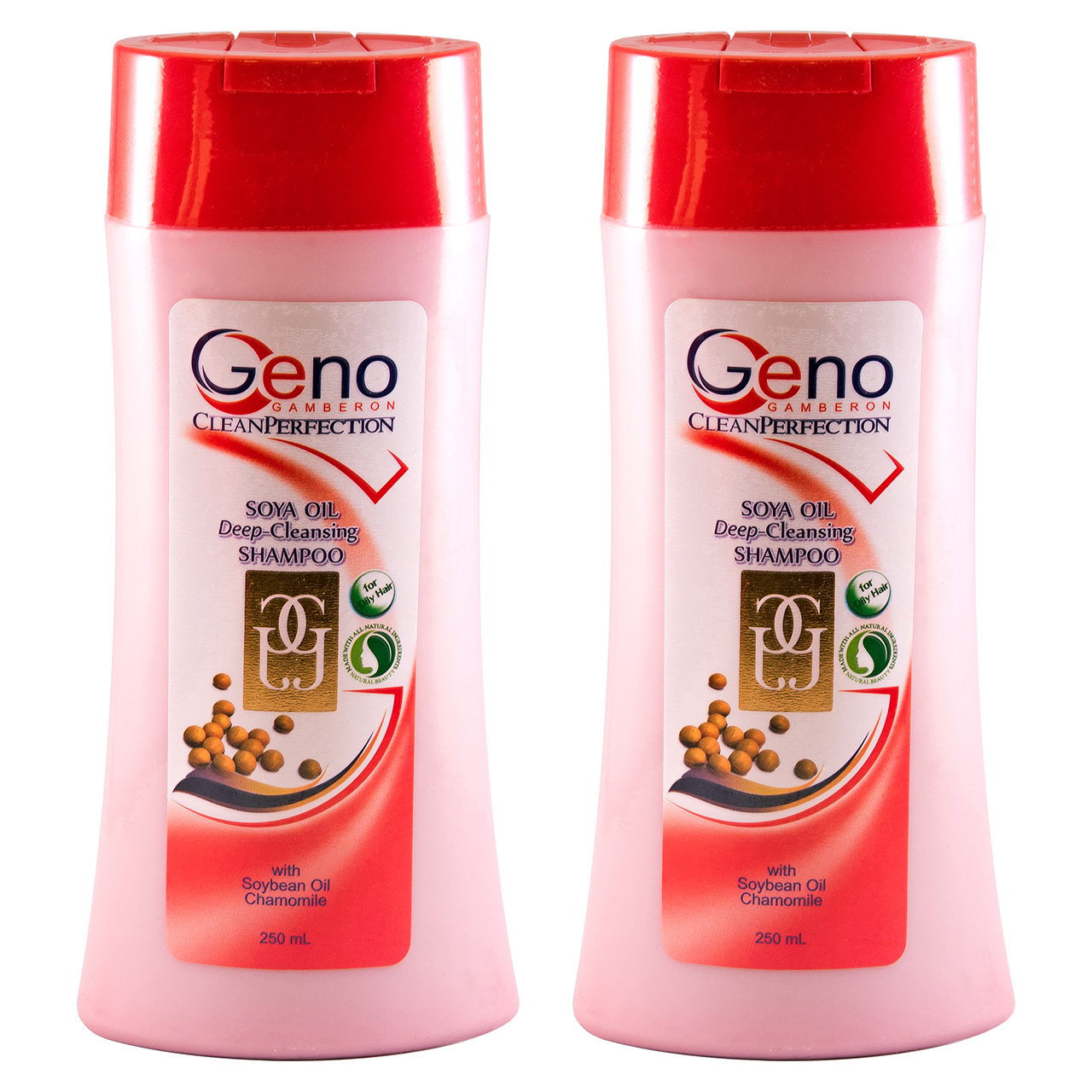شامپو کاهش دهنده چربی گنو گمبرون مدل Soya Oil حجم 250 میلی‌لیتر بسته 2 عددی