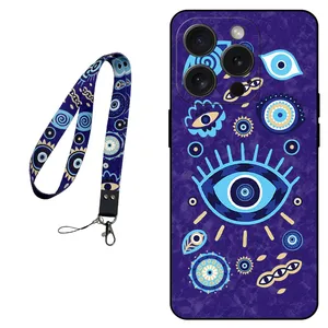 Megafone Devil Eye 0023 Cover For Apple iPhone 15 Pro Mobile Neckband