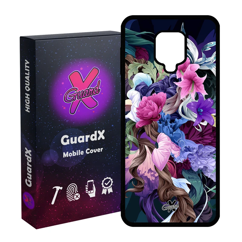 کاور گارد ایکس طرح Flower مدل Glass10172 مناسب برای گوشی موبایل شیائومی Redmi Note 9S / Note 9 Pro / Note 9 Pro Max