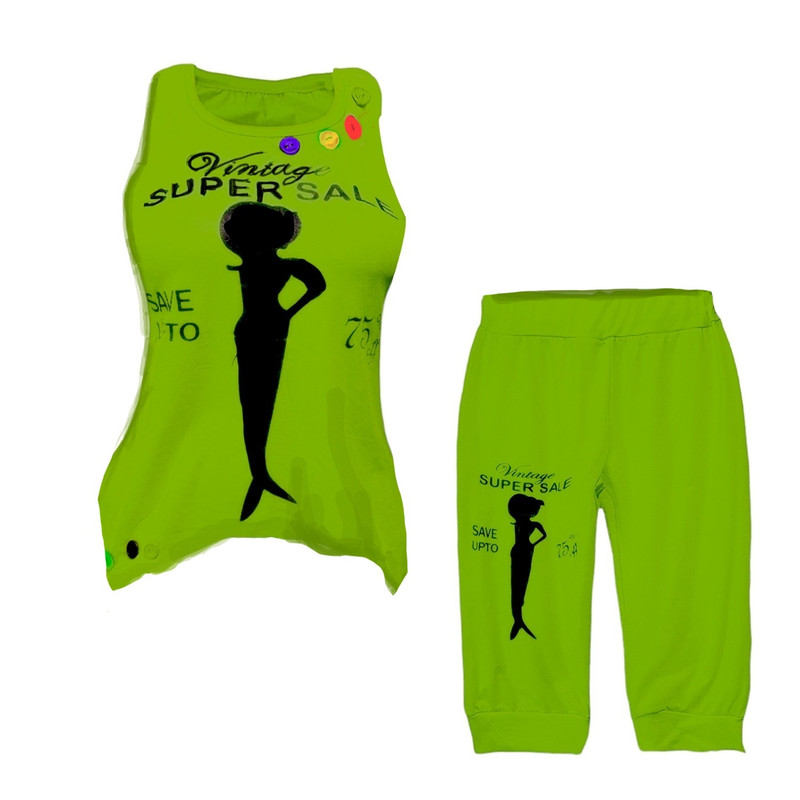 ست تاپ و شلوارک زنانه مدل Mermaid