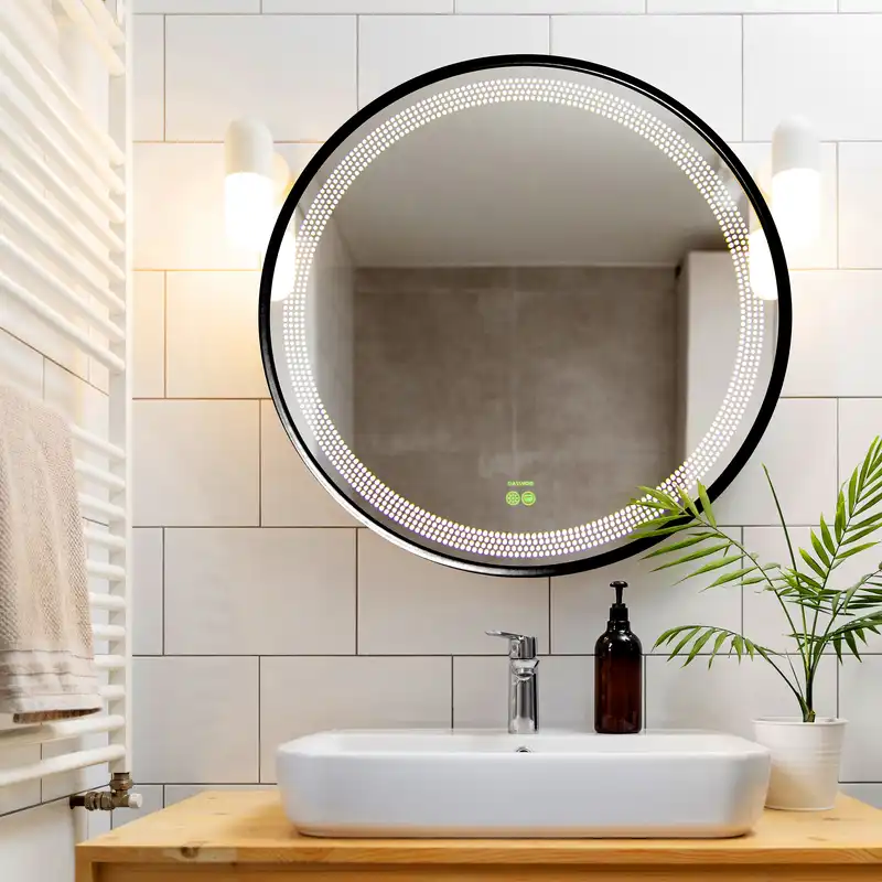 آینه سرویس بهداشتی گلسموند مدل هوشمند ضدبخار و آرایشی آفتابی کد CLW111S