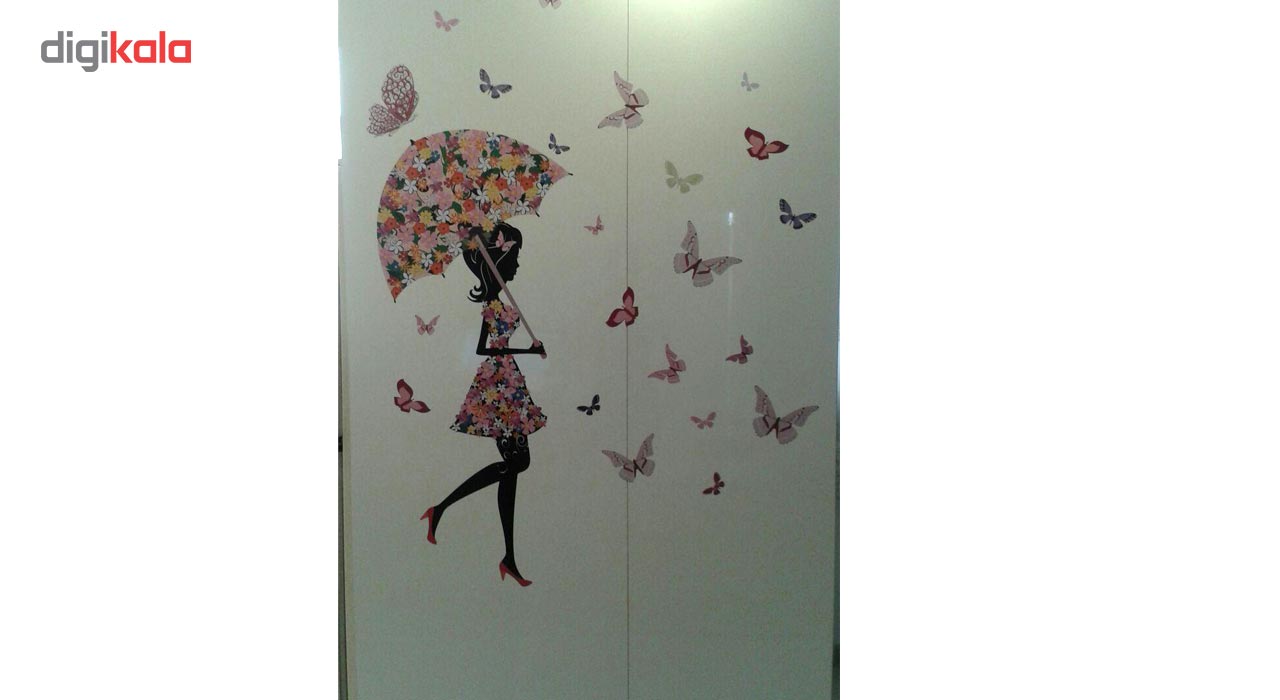 استیکر دیواری ژیوار طرح دختر پروانه ها