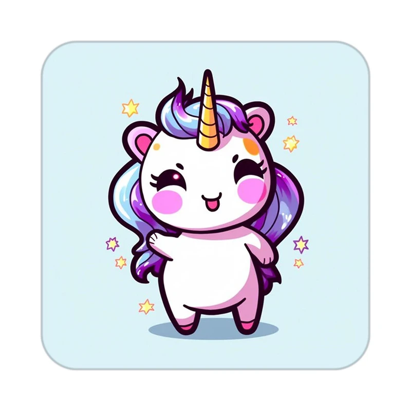 زیر لیوانی کاکتی طرح اسب تک شاخ و یونیکورن مدل mp29942