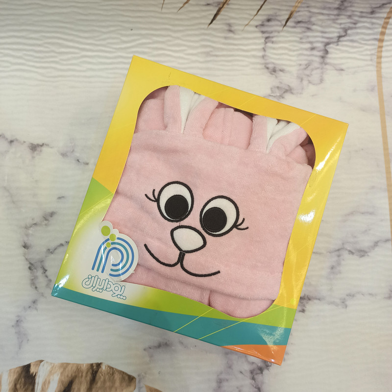 حوله پالتویی کودک پودایران مدل خرگوش سایز 90 سانتی‌متر