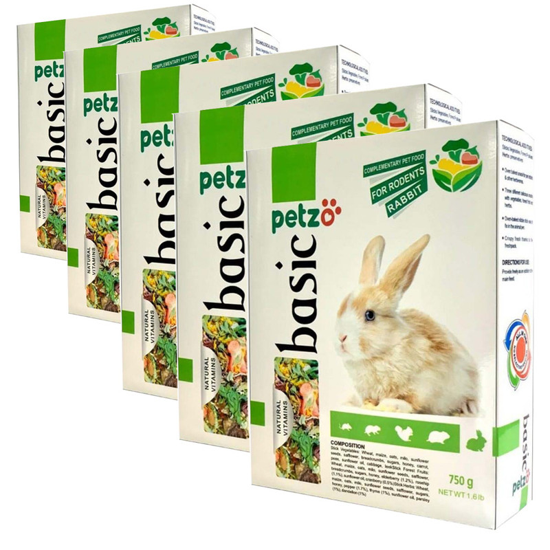 غذای خرگوش پتزو کد PZrabbit وزن 750 گرم بسته 3 عددی