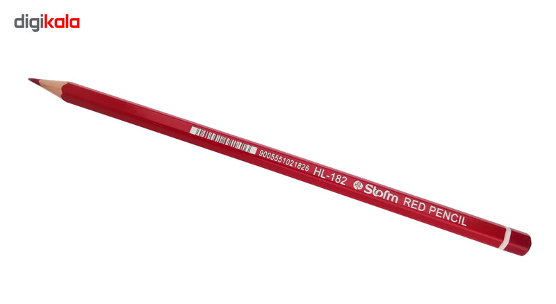 مداد قرمز استورم كد 25010006 بسته 12 عددي