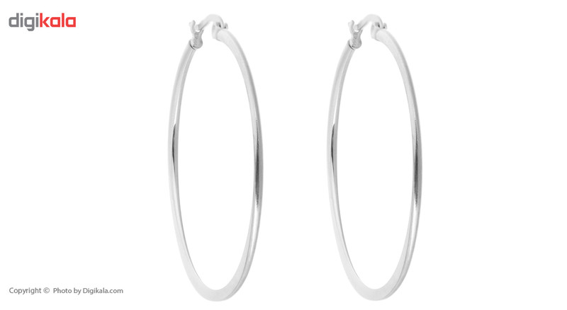 گوشواره حلقه ای استیل مارنا گالری مدل Silver