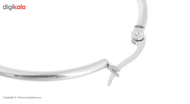 گوشواره حلقه ای استیل مارنا گالری مدل Silver