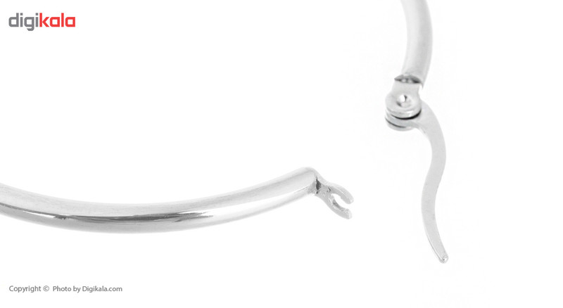 گوشواره حلقه ای استیل مارنا گالری مدل Silver