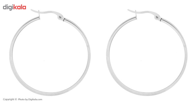 گوشواره حلقه ای استیل مارنا گالری مدل Silver