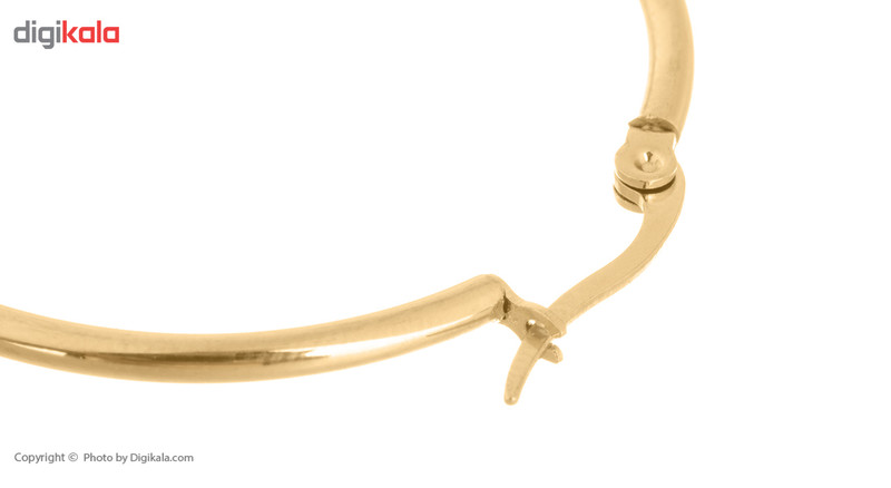 گوشواره حلقه ای استیل مارنا گالری مدل Gold