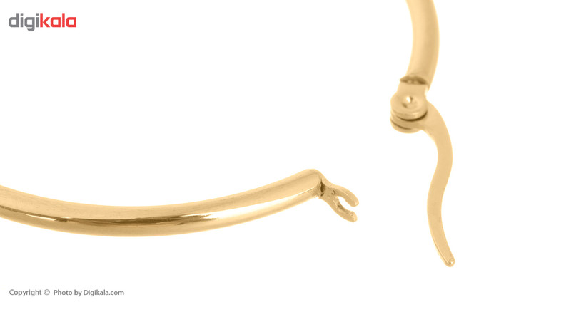 گوشواره حلقه ای استیل مارنا گالری مدل Gold