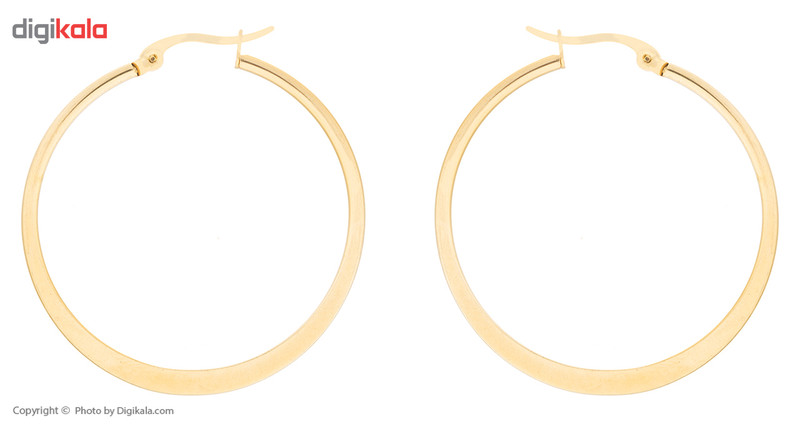 گوشواره حلقه ای استیل مارنا گالری مدل Gold