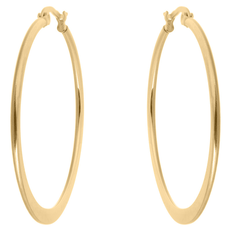 گوشواره حلقه ای استیل مارنا گالری مدل Gold