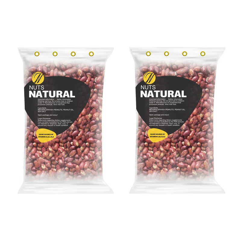 بادام زمینی برشته نمکی نچرال - 1 کیلو گرم بسته 2عددی