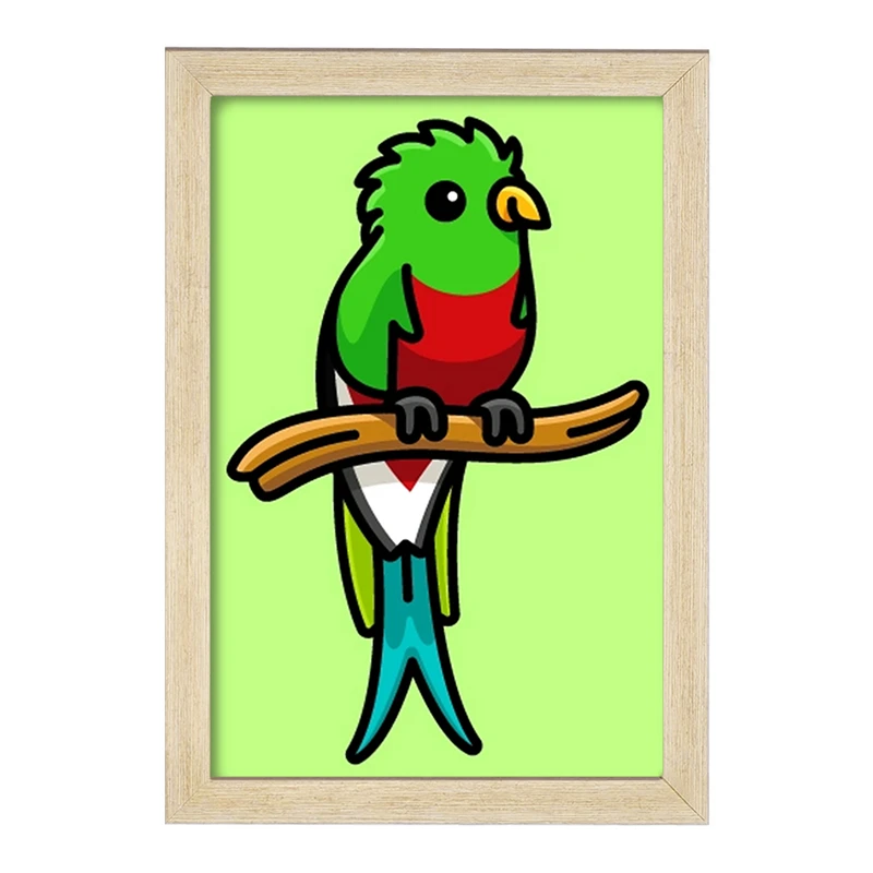 تابلو خندالو مدل حیوانات بامزه طوطی کد 28214