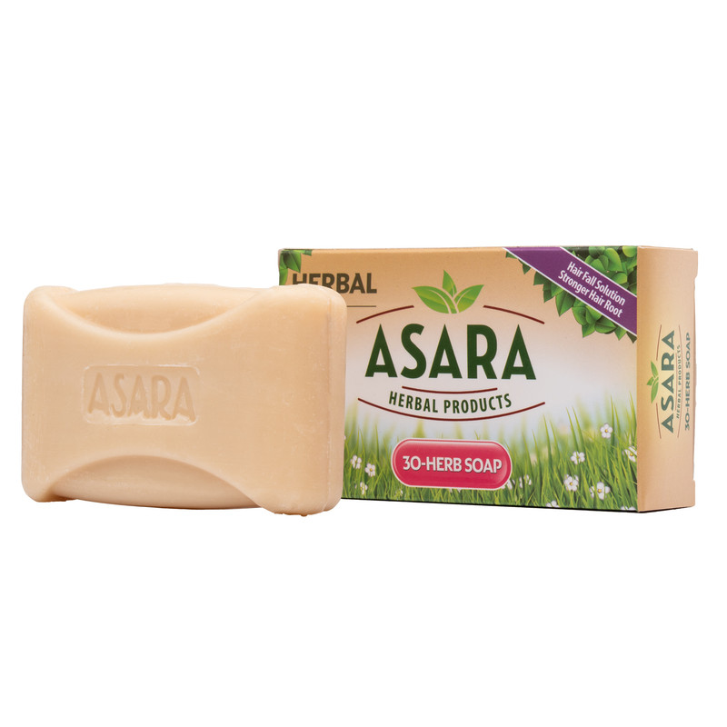 صابون شستشو آسارا مدل 30Herb وزن 100 گرم بسته 12 عددی