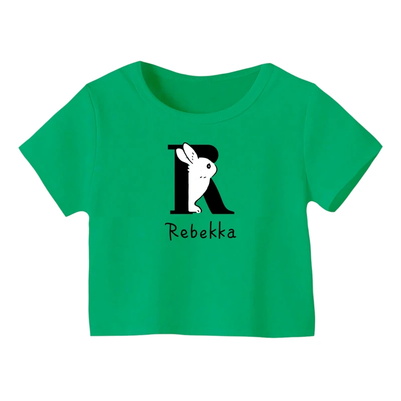 کراپ‌ تی‌شرت آستین کوتاه زنانه مدل خرگوش‌ کد ۱۱