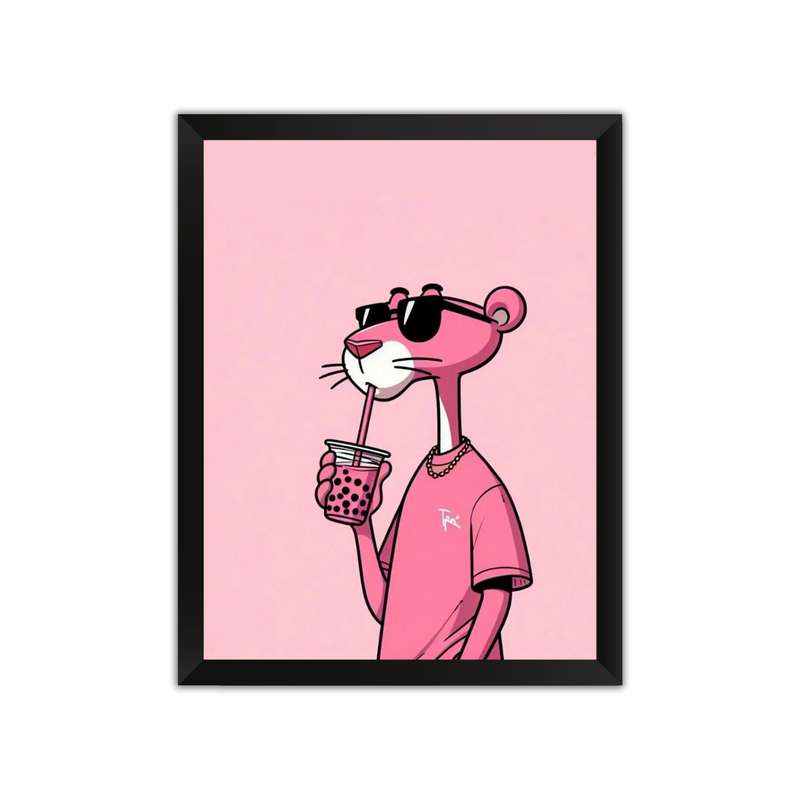 تابلو مدل پلنگ صورتی تابلو مدل پلنگ صورتی