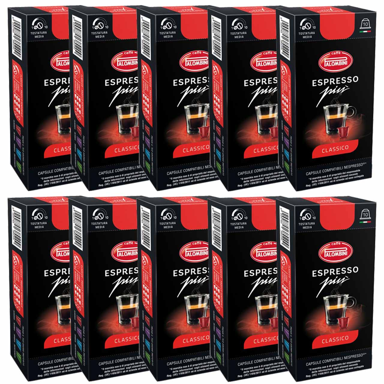 کپسول قهوه اسپرسو پالومبینی مدل Classic بسته 100 عددی