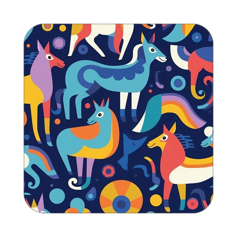 زیر لیوانی کاکتی طرح حیوانات رنگی مدل mp25792