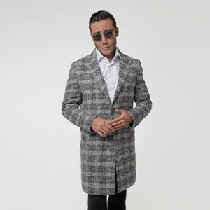 پالتو کوتاه مردانه مدل چهارخانه ماهوت