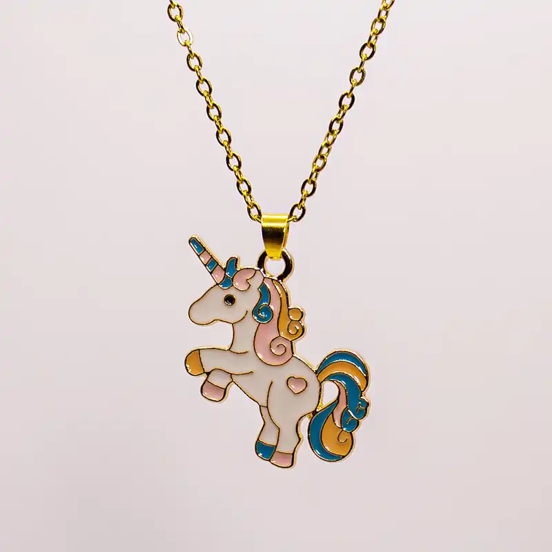 گردنبند دخترانه مدل یونیکورن کد 224