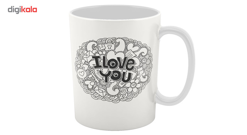 لیوان سرامیکی پاتیلوک طرح عشق مدل 130142