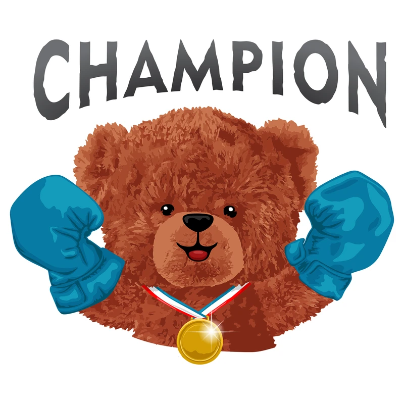 استیکر پارچه و لباس مدل dtf طرح تدی کد H15.33 مجموعه 24 عددی