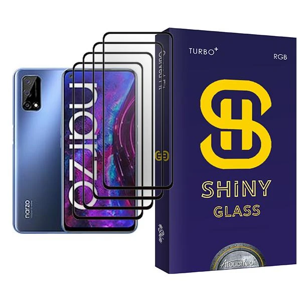 محافظ صفحه نمایش آتوچبو مدل Shiny Glass MIX004 مناسب برای گوشی موبایل ریلمی Narzo 30 Pro 5G بسته چهار عددی