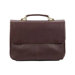 کیف اداری مردانه دیبا چرم قهوه ای کد BC11