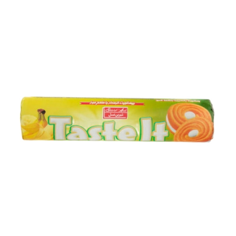 بیسکویت کرم دار تیست ایت با طعم موز شیرین عسل - 120 گرم بسته  12 عددی