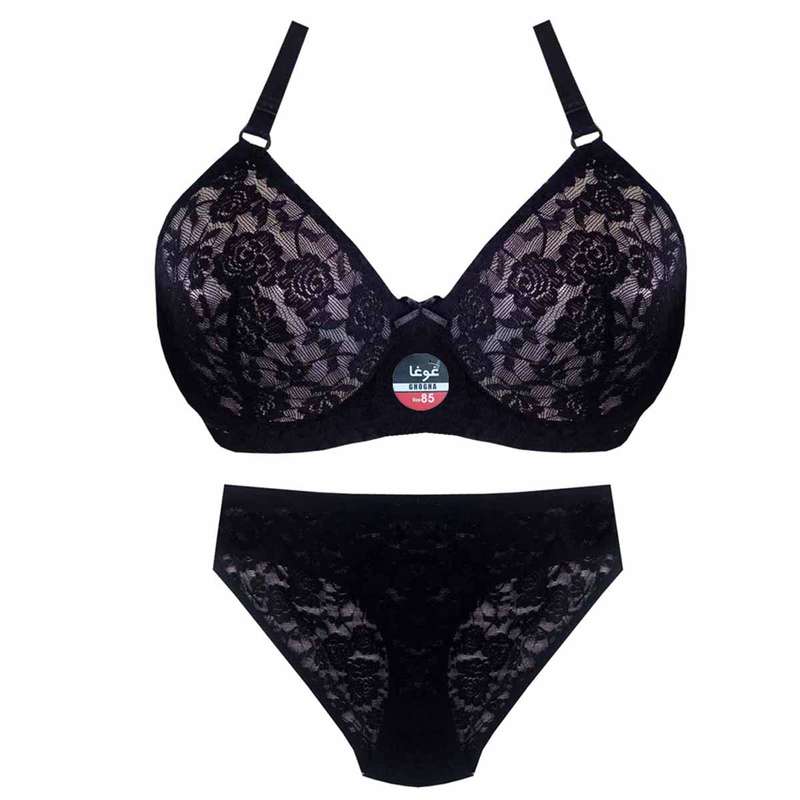 ست شورت و سوتین زنانه غوغا مدل گیپور کد Oid-StWH7 KI