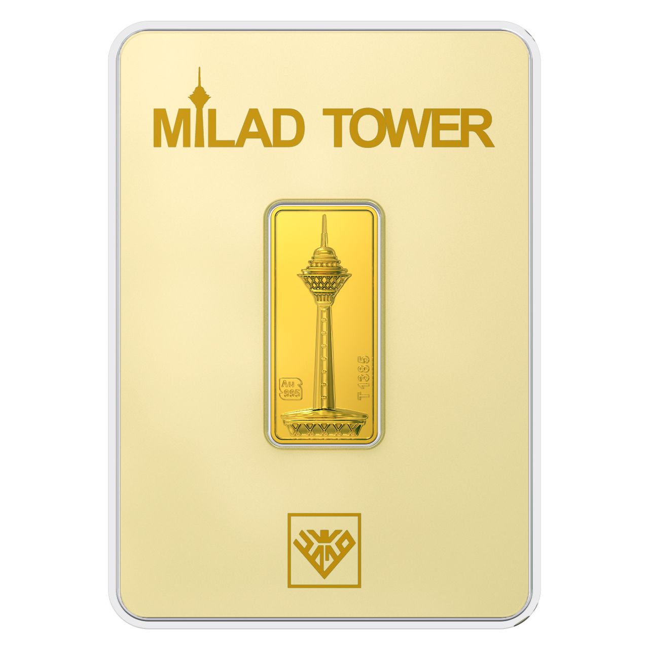شمش طلا 24 عیار طلای محمد مدل برج میلاد BE -  - 1