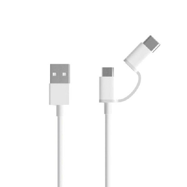 کابل تبدیل USB به MicroUSB شیائومی مدل 2in1 طول 1 متر