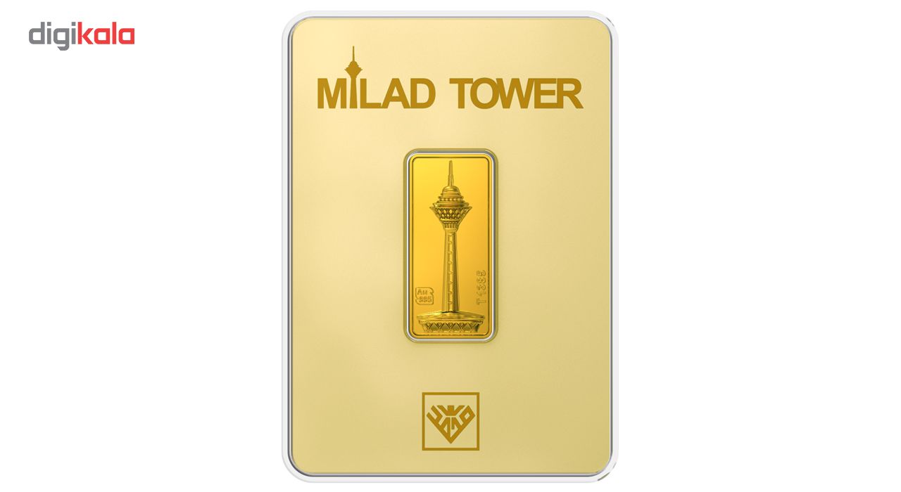 شمش طلا 24 عیار طلای محمد مدل برج میلاد BE -  - 3