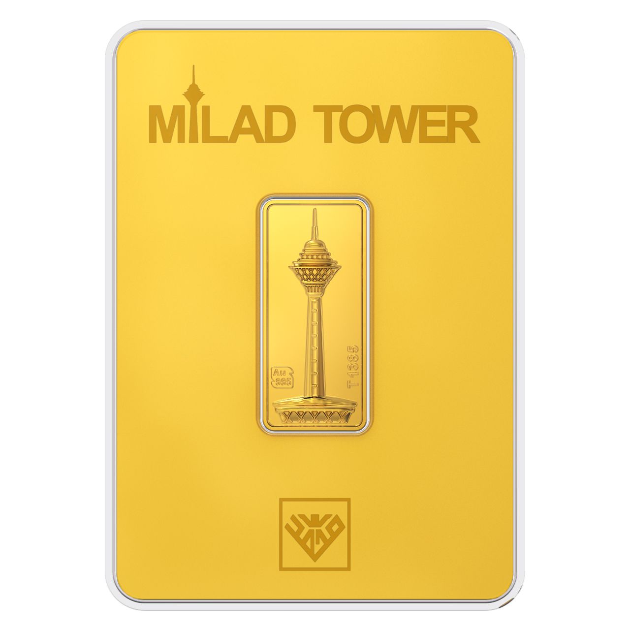 شمش طلا 24 عیار طلای محمد مدل برج میلاد G -  - 1