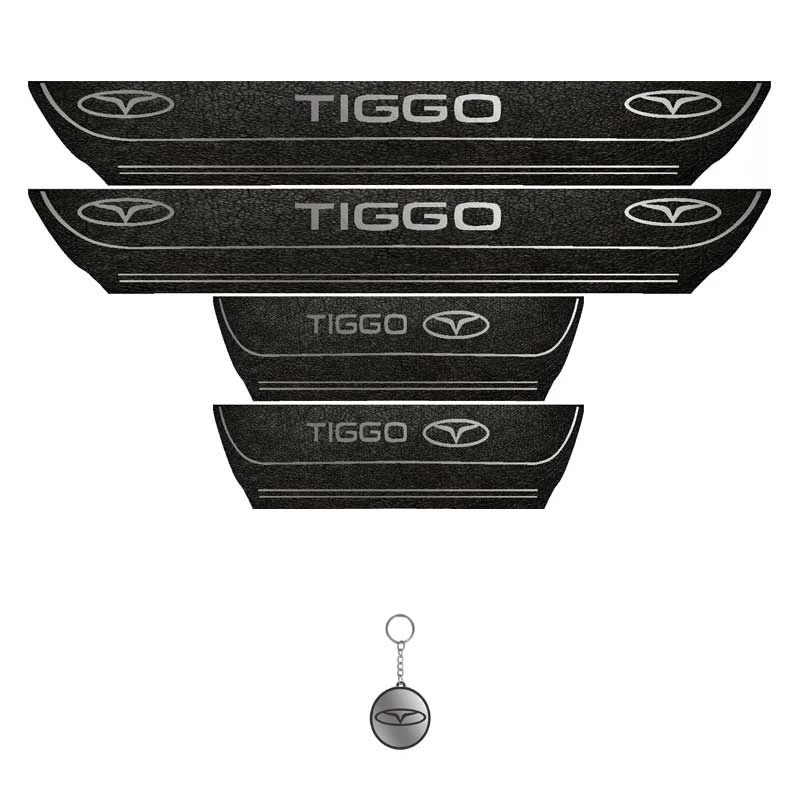 برچسب پارکابی خودرو لندمون کد LPt023 MS مناسب برای تیگو به همراه جا کلیدی مجموعه 4 عددی