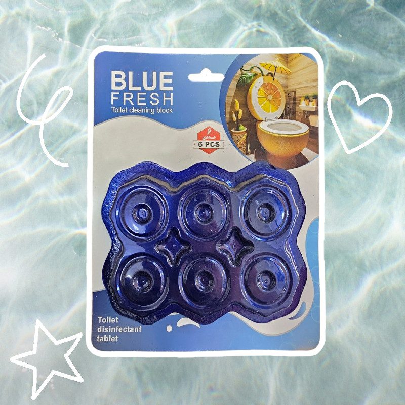 قرص خوشبو کننده توالت فرنگی بلو فرش مدل A-001 بسته 6 عددی