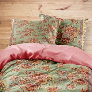 سرویس روتختی مدوپد طرح قالیچه بیجار مدرن گلفرنگ مدل C-bijar-M57 یک نفره 4 تکه