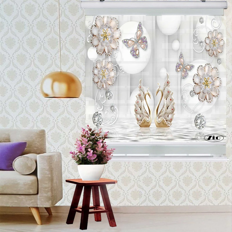 پرده زبرا زیو کد 3D1094 سایز 150x200 سانتی متر