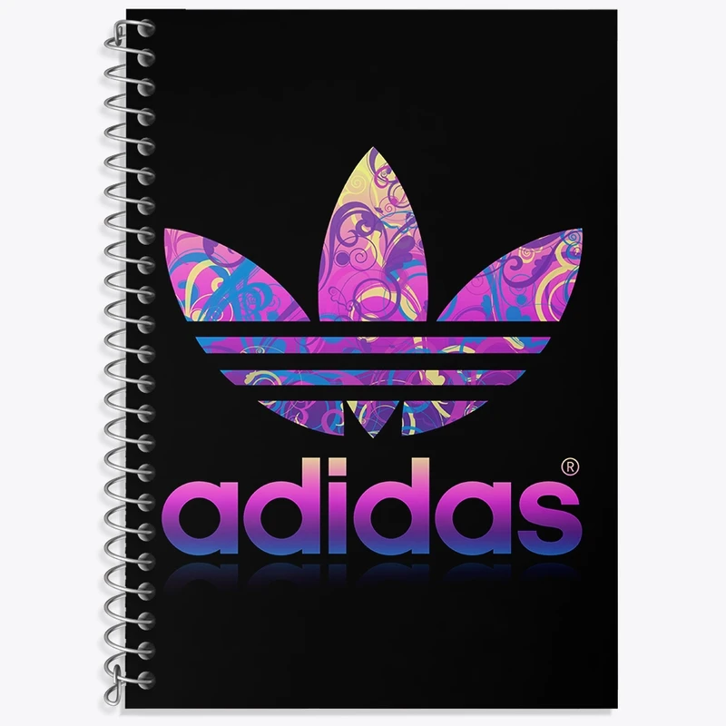 دفتر زبان 50 برگ خندالو مدل دو خط طرح آدیداس (Adidas) کد 36945