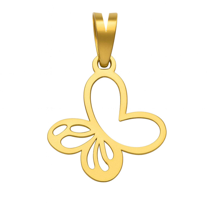 آویز گردنبند طلا 18 عیار زنانه گالری صادقی طرح پروانه