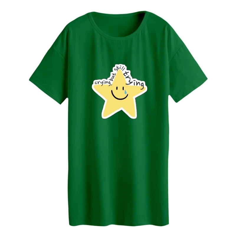 تی شرت لانگ زنانه مدل ستاره