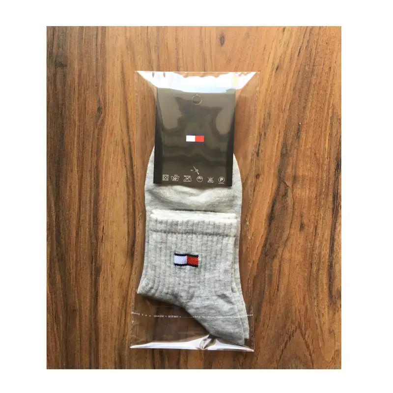 جوراب ورزشی مردانه مدل نیم ساق کد TOM-TU2 رنگ طوسی