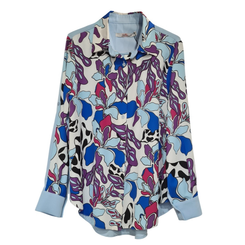 شومیز آستین بلند زنانه مدل کرپ حریر کد ۲