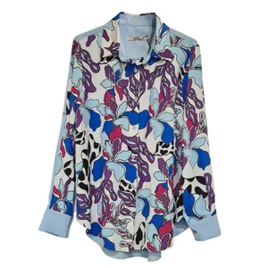 شومیز آستین بلند زنانه مدل کرپ حریر کد ۲