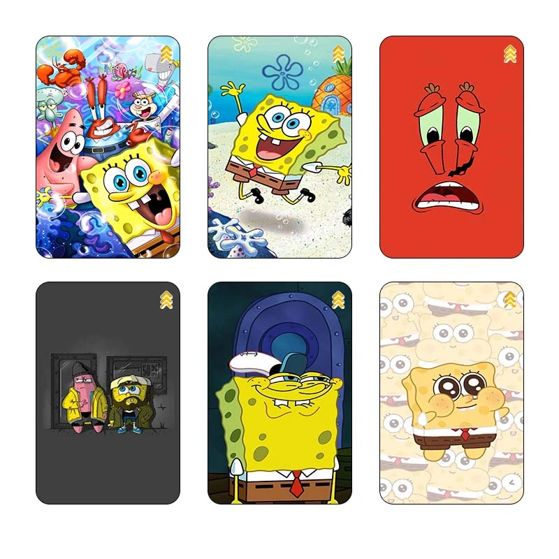 استيکر کارت کارنيکا طرح باب اسفنجی spong bob کد 17069 مجموعه 6 عددی