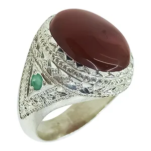 انگشتر نقره مردانه سلین کالا مدل عقیق کد ce-As208